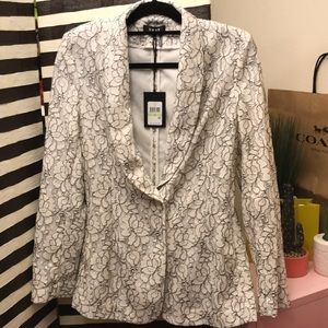 BNWT DKNY B&W Lace Blazer